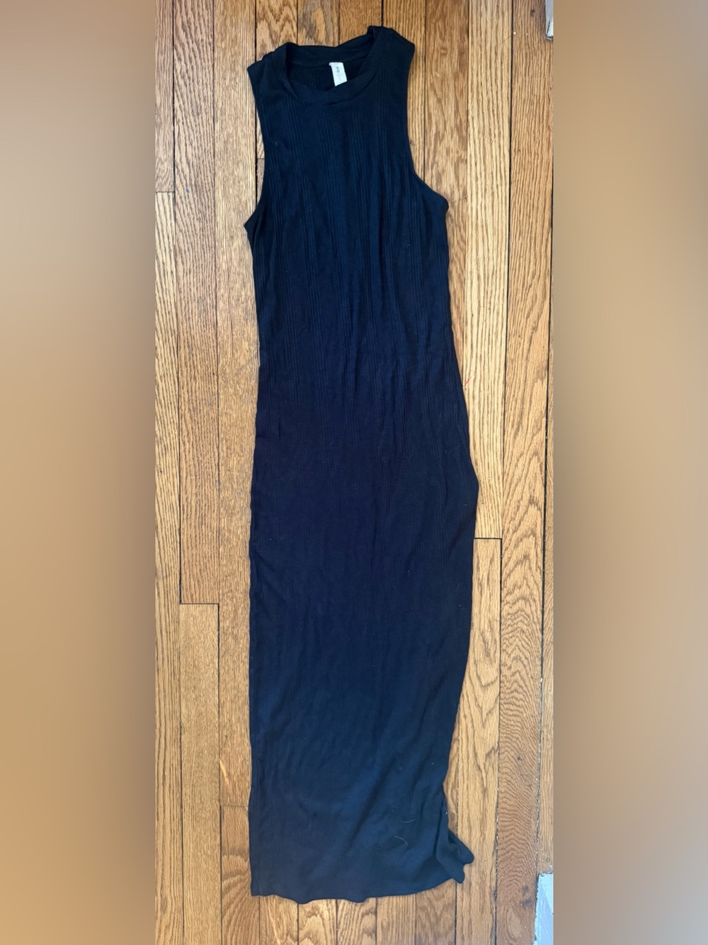 Anthropologie Daily Practice Black Sleeveless Ribbed Maxi Dress - Size XS - NWT